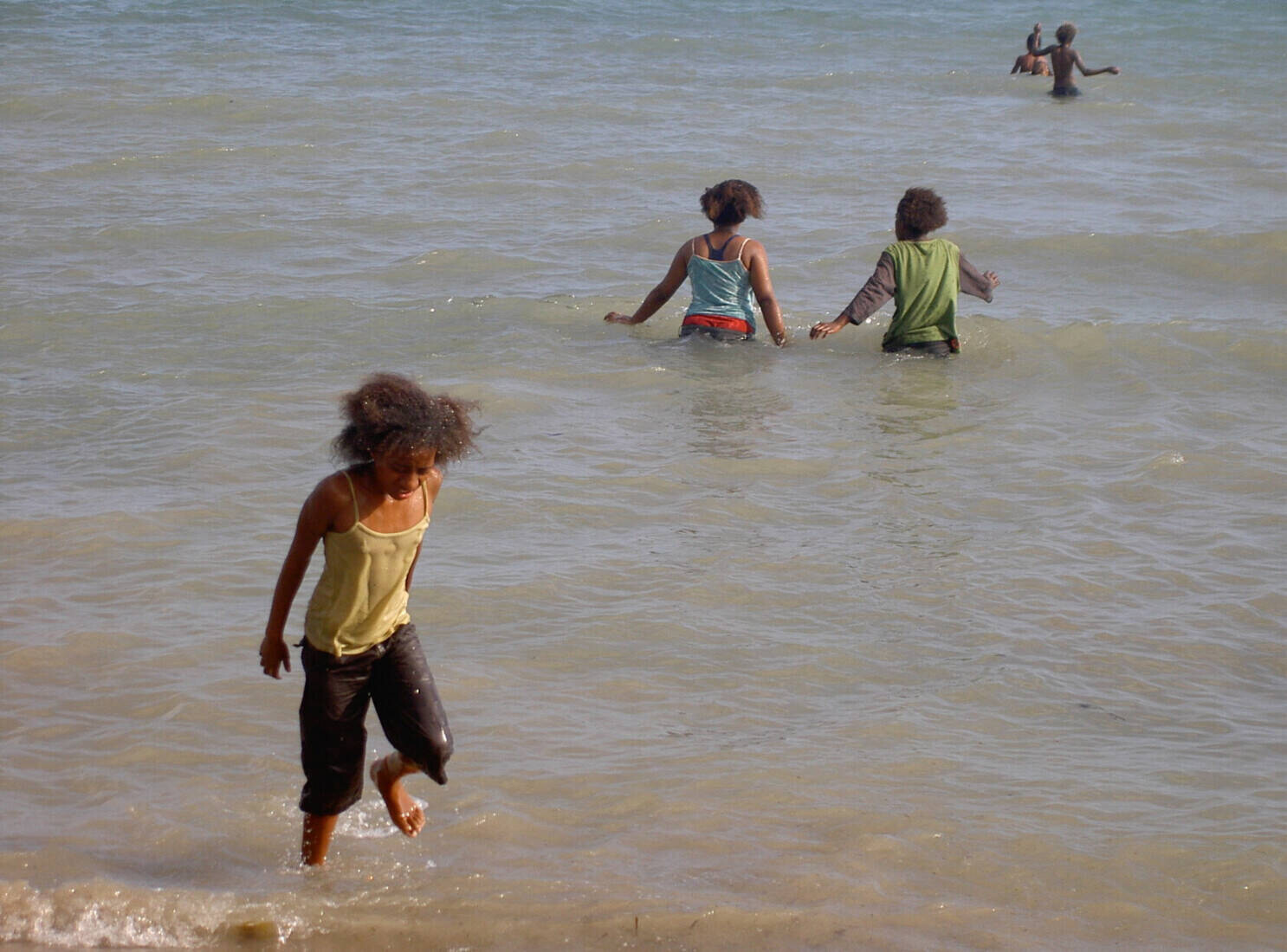 Pendant la tournée, détente à la plage